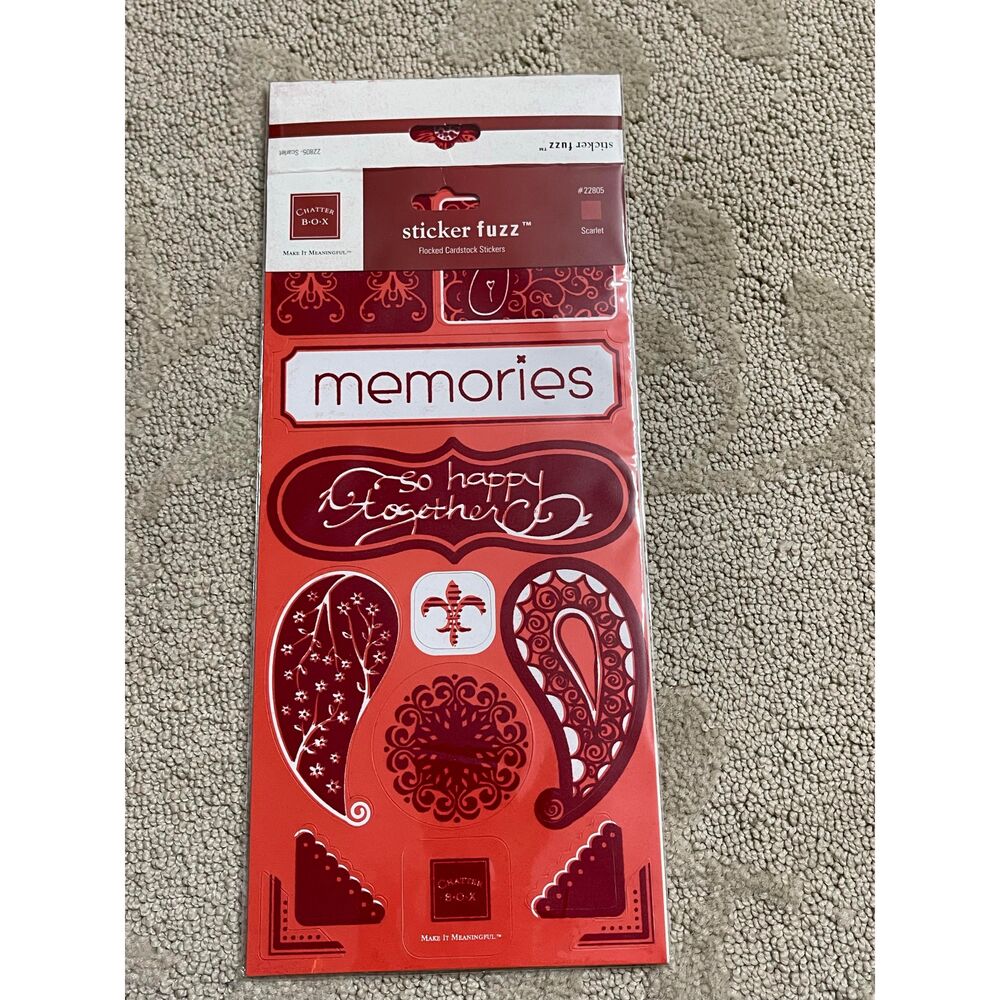 💕 Chatter Box Sticker Fuzz Red/Scarlett